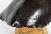 Bronze buste de Diane signé Falguière fondeurs Thiebault Frères