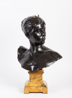 Bronze buste de Diane signé Falguière fondeurs Thiebault Frères|||||||