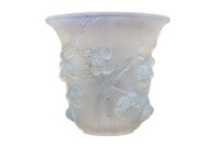 Rene Lalique. Opalescent white vase