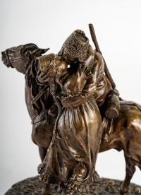 Sculpture en bronze zusse, Le baiser de Foute Woerffel
