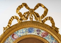 Paire de cadres en bronze doré et émail fin XIXème siècle