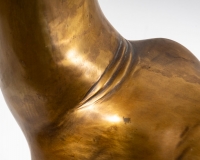 Un cerf et une biche en bronze