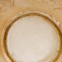 Vase &quot;Fontainebleau&quot; verre blanc patiné sépia René LALIQUE