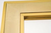 1970 Maison Roche, Miroir en laiton doré et argenté