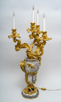 Paire de candélabres Louis XV par Henri VIAN, Circa 1890.