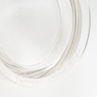 Vase &quot;Isabelle&quot; verre blanc patiné gris de René LALIQUE