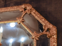 Paire de miroirs de style Louis XIV en bois doré, circa 1880