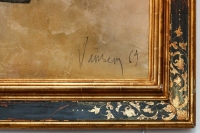 Huile sur toile signée Jansem, La danseuse à la barre, datée de 1969