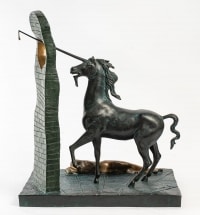 Sculpture de Dali &quot;La licorne&quot; Bronze