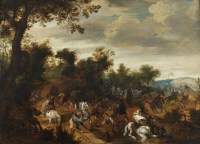 Escarmouche à l’orée du bois – Attribué à Sébastiaen Vrancx (1573-1647)