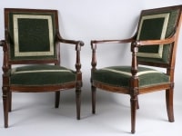 A Directory (1795-1799) Period Pair of Armchairs from the Saint Cloud Castle.