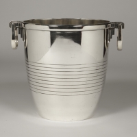 Orfèvre Campenhout -Art Deco period solid silver wine cooler