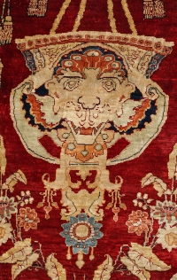 Tapis iranien en soie du XIXème siècle
