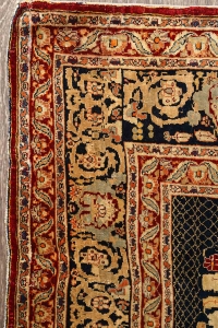 Tapis iranien en soie du XIXème siècle