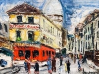 GENIN Lucien Peinture 20è Paris Montmartre Rue Norvins Tableau XXème Huile Sur Toile Signée