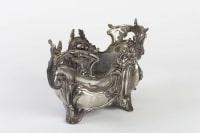 Jardinière en métal argenté de style Louis XV début 20e siècle