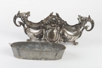 Jardinière en métal argenté de style Louis XV début 20e siècle