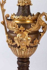 Ensemble en bronze et bronze doré Napoléon III 19e siècle