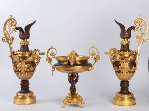 Ensemble en bronze et bronze doré Napoléon III 19e siècle||||||||||||||
