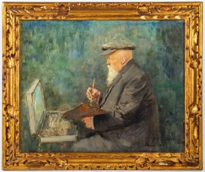 Huile sur toile, Portrait d&#039;un peintre, Louis-Rémy Sabattier|||||||