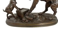Groupe En Bronze Les Deux Amis Par Alfred Barye (1839-1895) - XIX ème siècle