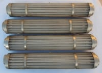 1970’Série De 4 Appliques A Tubes De Verre Style Genet Michon Ou Petitot H 73 cm