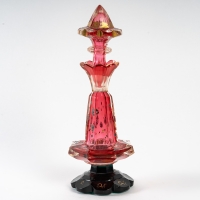 Flacon en cristal de bohême, XIXème siècle