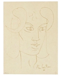 1950 &quot;Le Faune Rêveur&quot; Lithographie, Jean Cocteau,