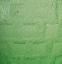 Vase « Rythmes » pâte de cristal vert, DAUM FRANCE