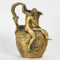 Vase, cruche, époque Art Nouveau, signé A, Vibert, circa 1900