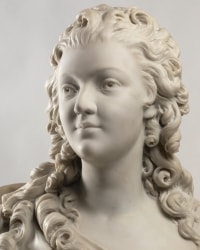 A French 19th Century White Carrara Marble Bust Of Marie Antoinette