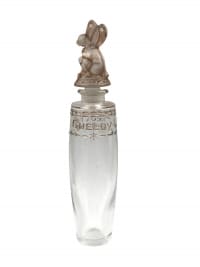 Flacon &quot;Le Prestige&quot; verre blanc patiné sépia de Julien VIARD pour GUELDY
