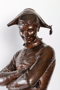 Bronze Arlequin, par St-Marceaux, 1879