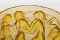 Vase « Bacchantes » verre jaune ambré de René LALIQUE