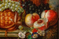 École Romantique Française Nature Morte aux Fruits huile sur panneau vers 1820-1830