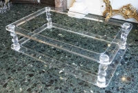Table Basse En Plexiglass Attribuée à Roméo Année 80