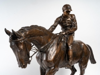 Le jockey et son cheval, bronze signé Isidore Bonheur (1827-1901)