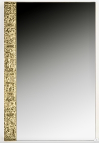 Miroir 1960 signé par Angelo Brotto en bronze doré