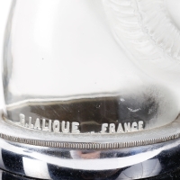 Paire de Serre-Livres Mascottes Automobile &quot;Tête de Bélier&quot; verre blanc de René LALIQUE