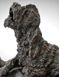 Les Trois Chiens Au Terrier Par Jules Moigniez (1835-1894) - Bronze