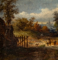 Huile sur panneau en chêne, école hollandaise début XVIIIème siècle