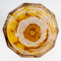 Gobelet en cristal de Bohême jaune, XIXème siècle