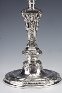 MARRET Frères - Important Pair of Candelabras19th Century Sterling Silver
