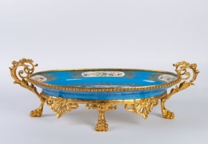Coupe en porcelaine de Sèvres et bronze 19e siècle Napoléon III|||||||||