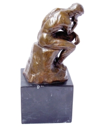 Sculpture en Bronze, Travail Contemporain, Le Penseur, Model d’Auguste Rodin, XXIème Siècle.