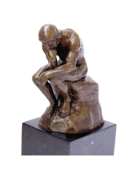 Sculpture en Bronze, Travail Contemporain, Le Penseur, Model d’Auguste Rodin, XXIème Siècle.