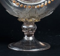Vase venitien, fin XVIIIème/ Début XIXème emaillé noir et blanc