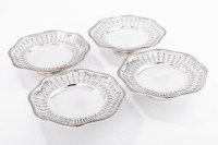 ORFÈVRE / A. AUCOC SUITE OF FOUR CUPS IN SOLID SILVER XIXth