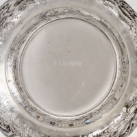 Vase &quot;Biches&quot; verre blanc patiné gris de René LALIQUE