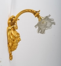 Paire d&#039;appliques en bronze doré, Napoléon III, XIXème.